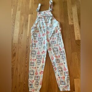 A Christmas Story Pajamas L Adult Ralphie All Over Print Overalls Union Suit